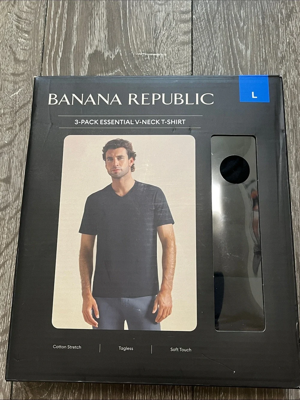 Banana republic 3 pack essential V neck T- shirt black size Large